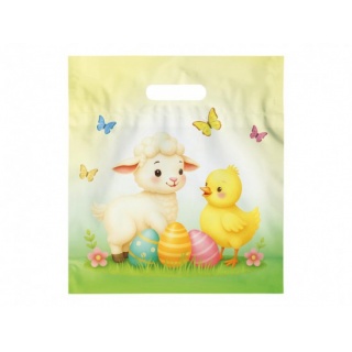 REKLAM&Oacute;WKA WIELKANOC M WZ&Oacute;R 17 29x32x8cm.50szt., Woreczki prezentowe, Art. dekoracyjne i prezentowe