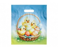 REKLAM&Oacute;WKA WIELKANOC M WZ&Oacute;R 18 29x32x8cm.50szt., Woreczki prezentowe, Art. dekoracyjne i prezentowe
