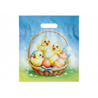 REKLAM&Oacute;WKA WIELKANOC M WZ&Oacute;R 18 29x32x8cm.50szt., Woreczki prezentowe, Art. dekoracyjne i prezentowe