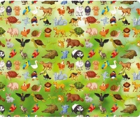 PODKŁADKA DO PRAC PLASTYCZNYCH PP 34x28 ZWIERZAKI, Podkłady na biurko, Galanteria biurowa