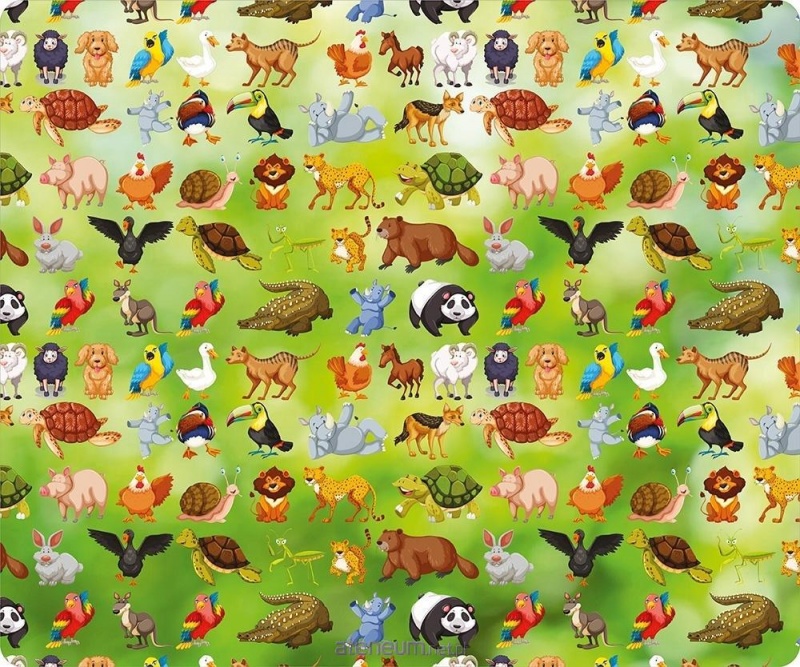 PODKŁADKA DO PRAC PLASTYCZNYCH PP 34x28 ZWIERZAKI, Podkłady na biurko, Galanteria biurowa