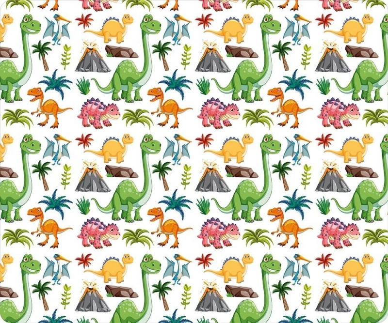 PODKŁADKA DO PRAC PLASTYCZNYCH PP 34x28 DINOZAURY, Podkłady na biurko, Galanteria biurowa