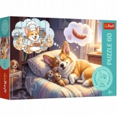 Puzzle - "60" - Corgi w krainie sn&oacute;w