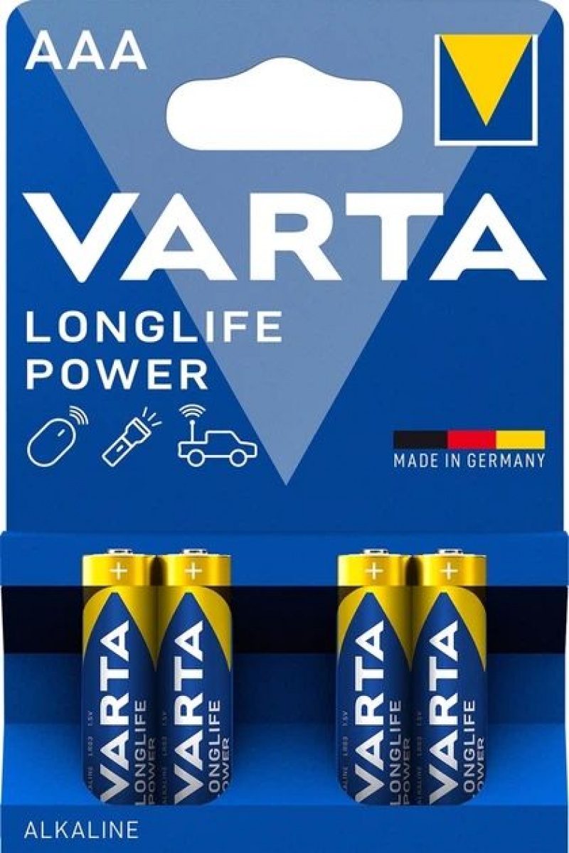 BATERIA ALKAL.LR3 LONGLIFE POWER VARTA/4szt/, Baterie, akumulatory i ładowarki, Urządzenia biurowe