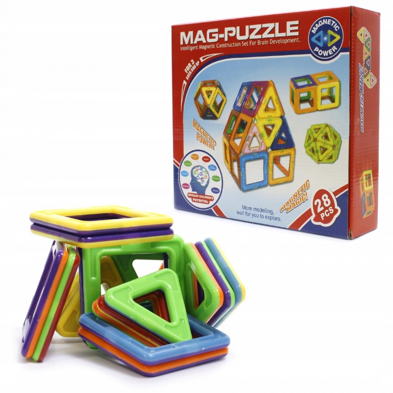 PUZZLE MAGNETYCZNE 28SZT 6999, Klocki, Zabawki