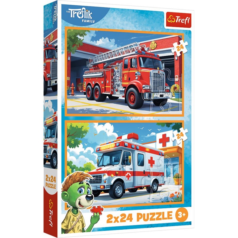 Puzzle 2x24 - W Krainie Radości" !!, 2w1, Puzzle