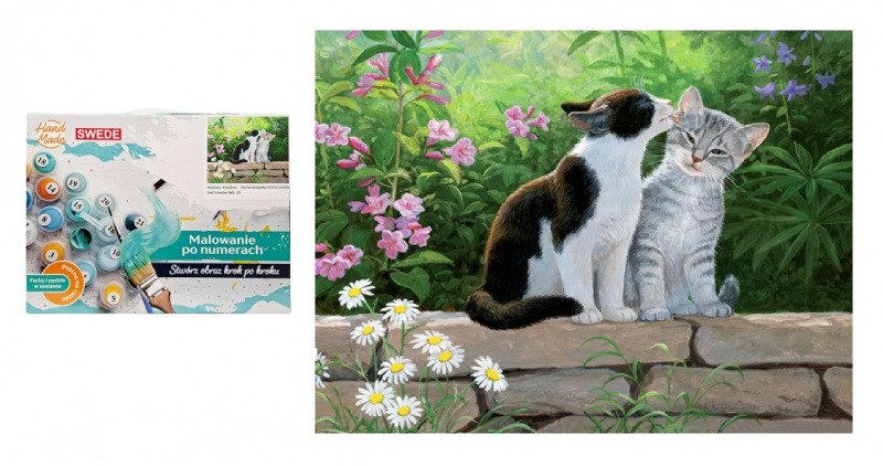 MALOWANIE PO NUMERACH KOTKI 7534, Zestawy kreatywne, Art. kreatywne