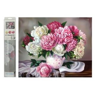 MOZAIKA DIAMENTOWA KWIATY W WAZONIE 0787, Kreatywne, Zabawki