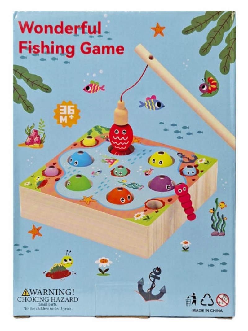 GRA DREWNIANA RYBKI 7809, Drewniane, Zabawki