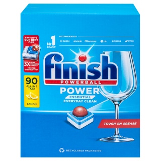 Tabletki do zmywarki FINISH Power Essential, 90szt., lemon, Środki czyszczące, Artykuły higieniczne i dozowniki