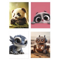 Zeszyt szkolny GIMBOO, A5, w 3 linie, 16 kart., 70gsm, mix wzor&oacute;w, Zeszyty, Artykuły szkolne