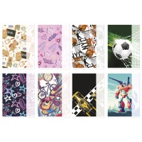 Zeszyt szkolny GIMBOO, A5, w kratkę, 32 kart., 70gsm, mix wzor&oacute;w, Zeszyty, Artykuły szkolne