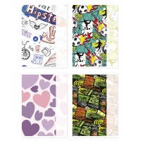 Zeszyt szkolny GIMBOO, A5, w linie, 32 kart., 70gsm, mix wzor&oacute;w, Zeszyty, Artykuły szkolne