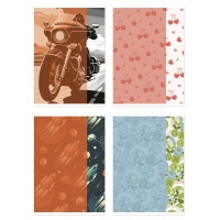 Zeszyt szkolny GIMBOO, A5, w linie, 60 kart., 70gsm, mix wzor&oacute;w, Zeszyty, Artykuły szkolne