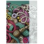 School notebook GIMBOO, A4, checkered, 32 sheets, 70gsm, mix designs