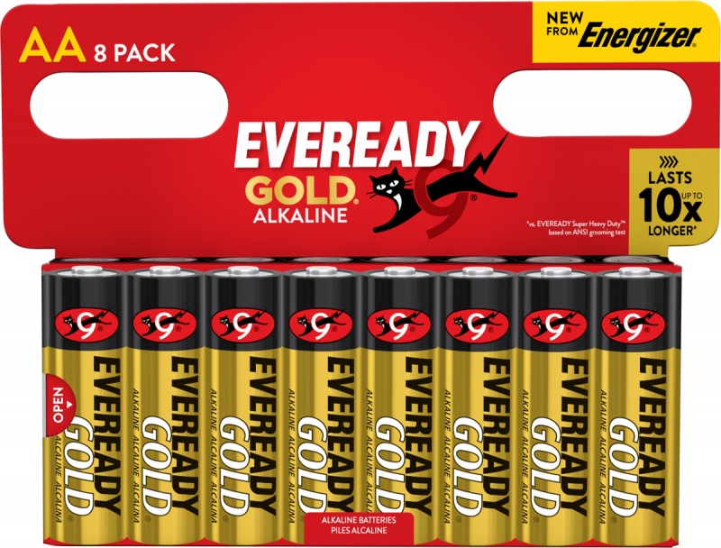 Bateria EVEREADY GOLD from ENERGIZER, AA, LR6, 1,5V, DHP8 EU, 8 szt., Baterie, Urządzenia i maszyny biurowe
