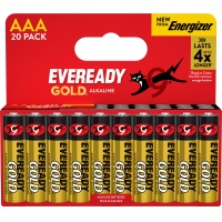 Bateria EVEREADY GOLD from ENERGIZER, AAA, LR03, 1,5V, DHP20 EU, 20 szt., Baterie, Urządzenia i maszyny biurowe