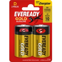 Battery EVEREADY GOLD from ENERGIZER, D, LR20, 1,5V, CP2 EU, 2 pcs