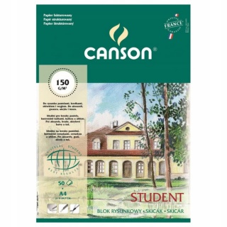 BLOK RYSUNKOWY A4 150g 50ark., Bloki, Zeszyty i bloki