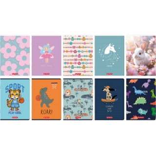 ZESZYT HER MIX A5 16K 70G KRATKA /20/, Zeszyty, Zeszyty i bloki