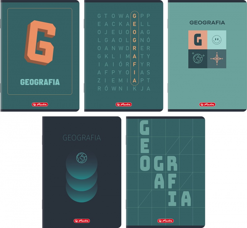 ZESZYT HER MIX GEOGRAFIA A5 60K.KRATKA /10/, Zeszyty, Zeszyty i bloki