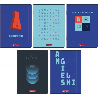 ZESZYT HER MIX ANGIELSKI A5 60K.KRATKA /10/, Zeszyty, Zeszyty i bloki