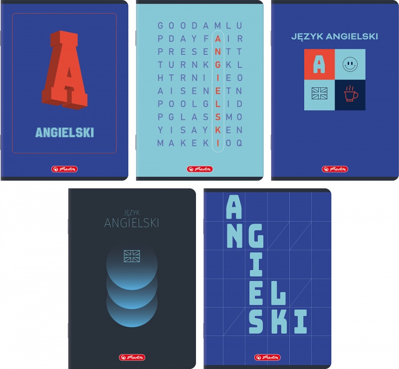 ZESZYT HER MIX ANGIELSKI A5 60K.KRATKA /10/, Zeszyty, Zeszyty i bloki