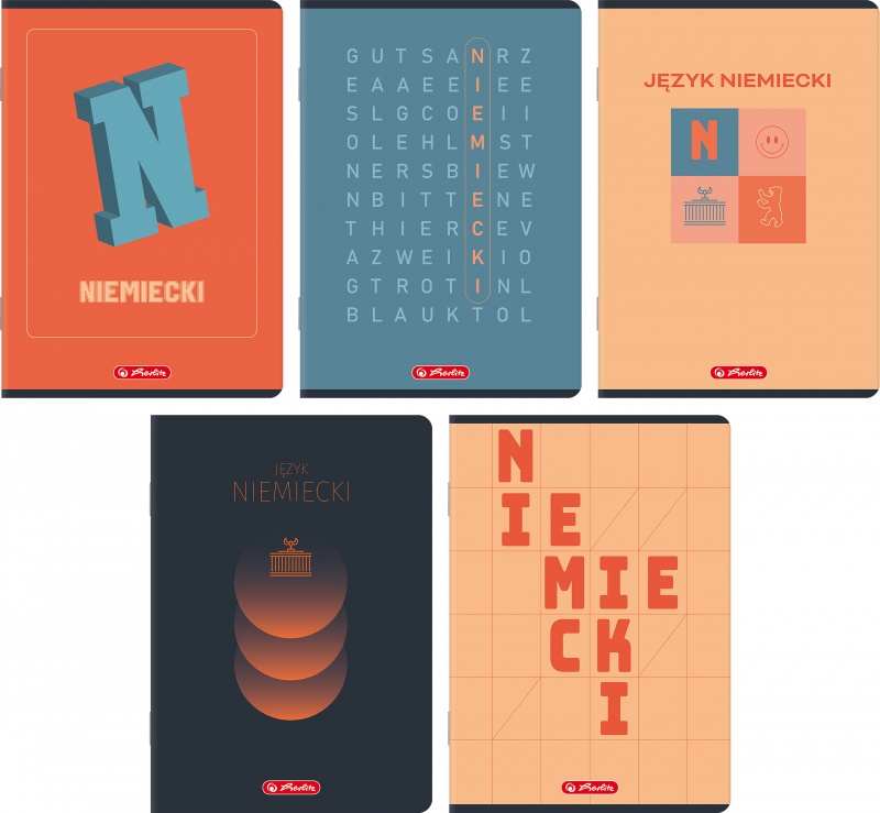 ZESZYT HER MIX NIEMIECKI A5 60K.KRATKA /10/, Zeszyty, Zeszyty i bloki