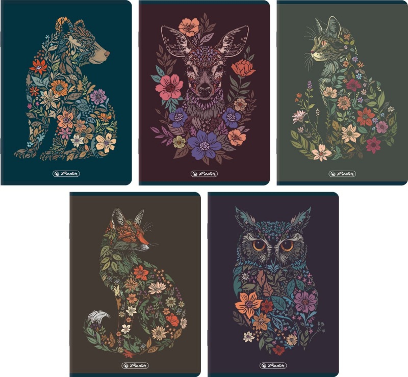 ZESZYT HER PREMIUM FLORIMALS A5 80K.LINIA /5/, Zeszyty, Zeszyty i bloki