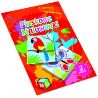 PIASKOWE MALOWANKI MOTYL I PAPUGA, Kolorowanki, Książeczki