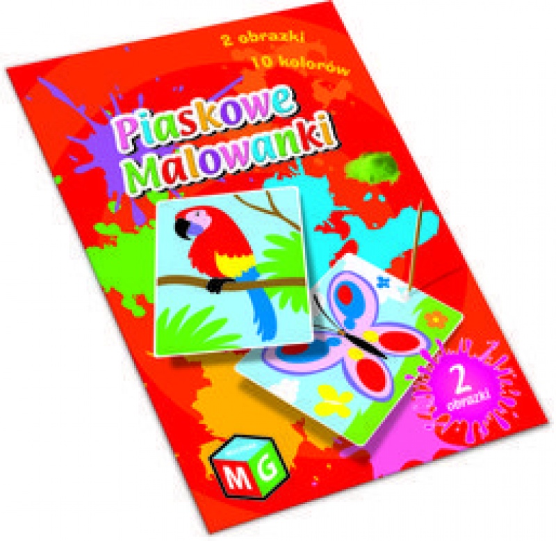 PIASKOWE MALOWANKI MOTYL I PAPUGA, Kolorowanki, Książeczki