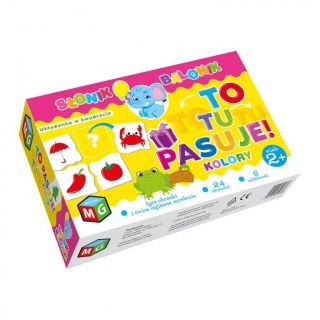 GRA TO TU PASUJE KOLORY SŁONIK BALONIK, Edukacyjne, Gry