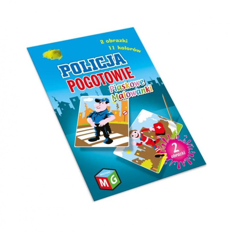 PIASKOWE MALOWANKI - POLICJA POGOTOWIE, Kolorowanki, Książeczki