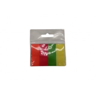 ZAKŁADKI INDEKSUJĄCE 19x48 4x50KOLOR PLASTIK /24, Zakładki indeksujące, Galanteria papiernicza