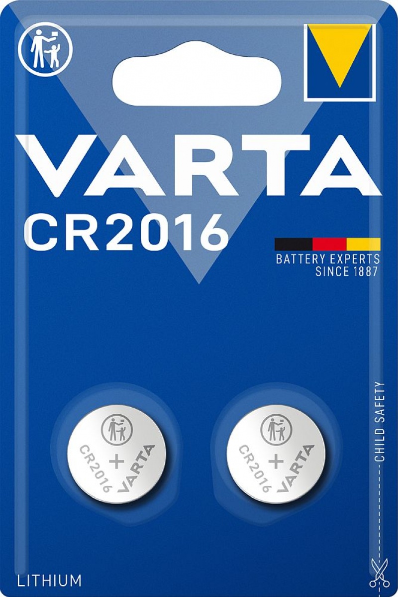 Bateria specjalistyczna VARTA CR2016 /2/, Baterie, akumulatory i ładowarki, Urządzenia biurowe