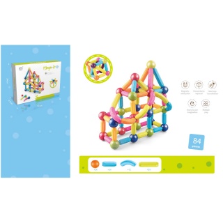 KLOCKI MAGNETYCZNA 84EL. 3669, Klocki, Zabawki