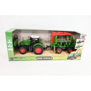 Traktor R/C z przyczepą 1:24 42x11x12cm, Pojazdy, Zabawki