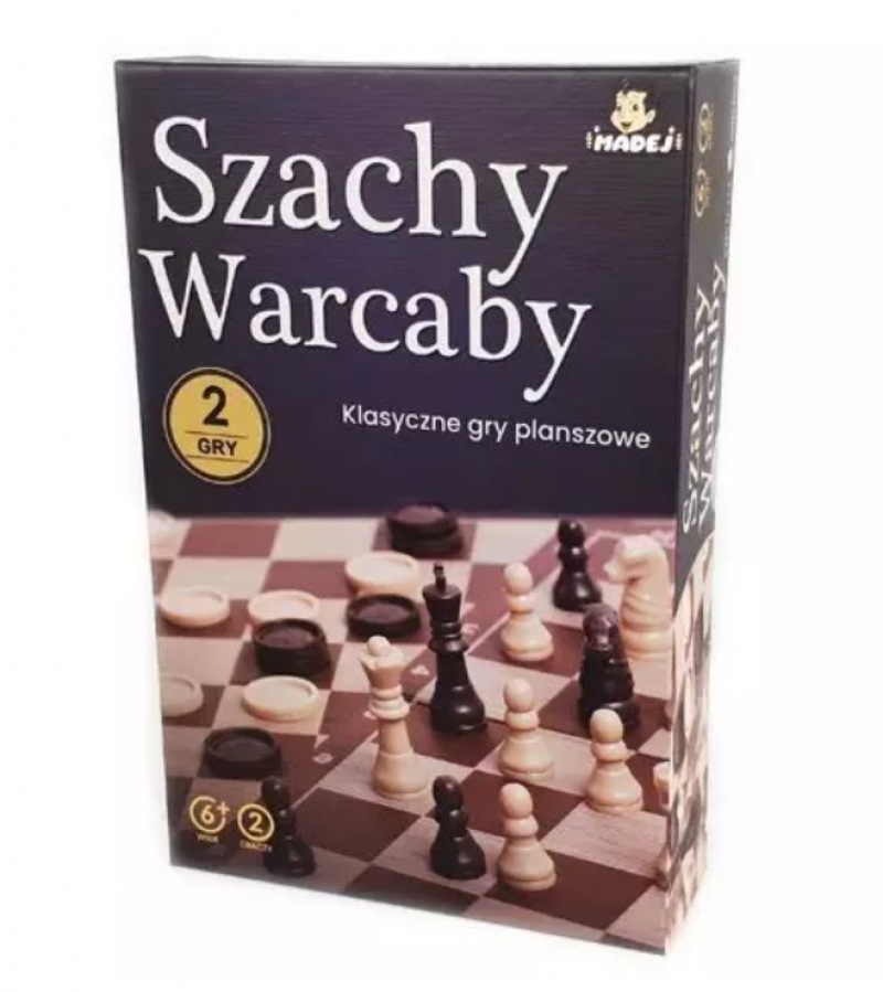 Gra Szachy i Warcaby 26,5x17,5x5,5 cm, Planszowe, Gry