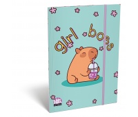 Teczka z gumką ICO Lizzy Lollipop Capybara, A5, mix kolor&oacute;w, Teczki, Artykuły szkolne