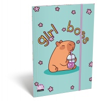 Teczka z gumką ICO Lizzy Lollipop Capybara, A5, mix kolor&oacute;w, Teczki, Artykuły szkolne