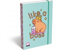 Teczka z gumką ICO Lizzy Lollipop Capybara, przestrzenna, A4, mix kolor&oacute;w, Teczki, Artykuły szkolne