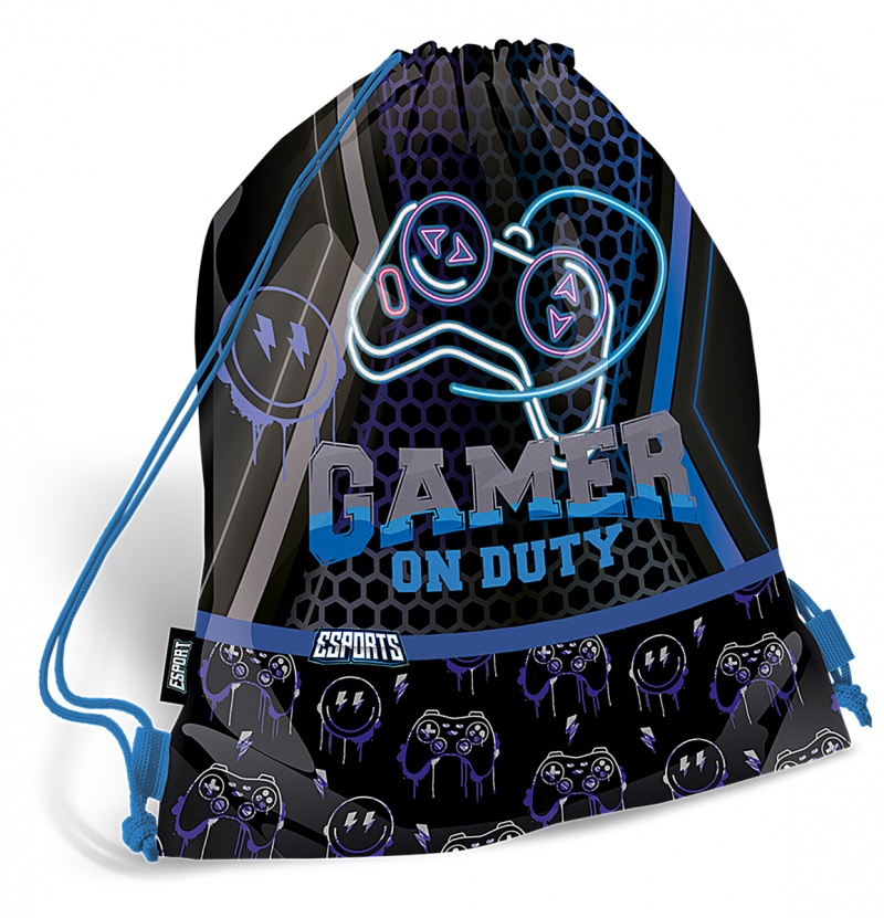 Worek ICO Lizzy Esport Gamer on Duty, mix kolor&oacute;w, Worki, Artykuły szkolne