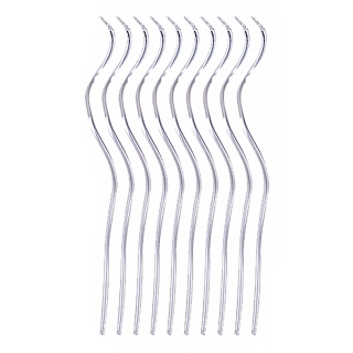 Świeczki spiralne PARTY GO, 14cm, 10 szt., srebrne, Okolicznościowe, Gadżety