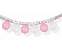 Girlanda balonowa PARTY GO, 3m, r&oacute;żowo-biała, Okolicznościowe, Gadżety