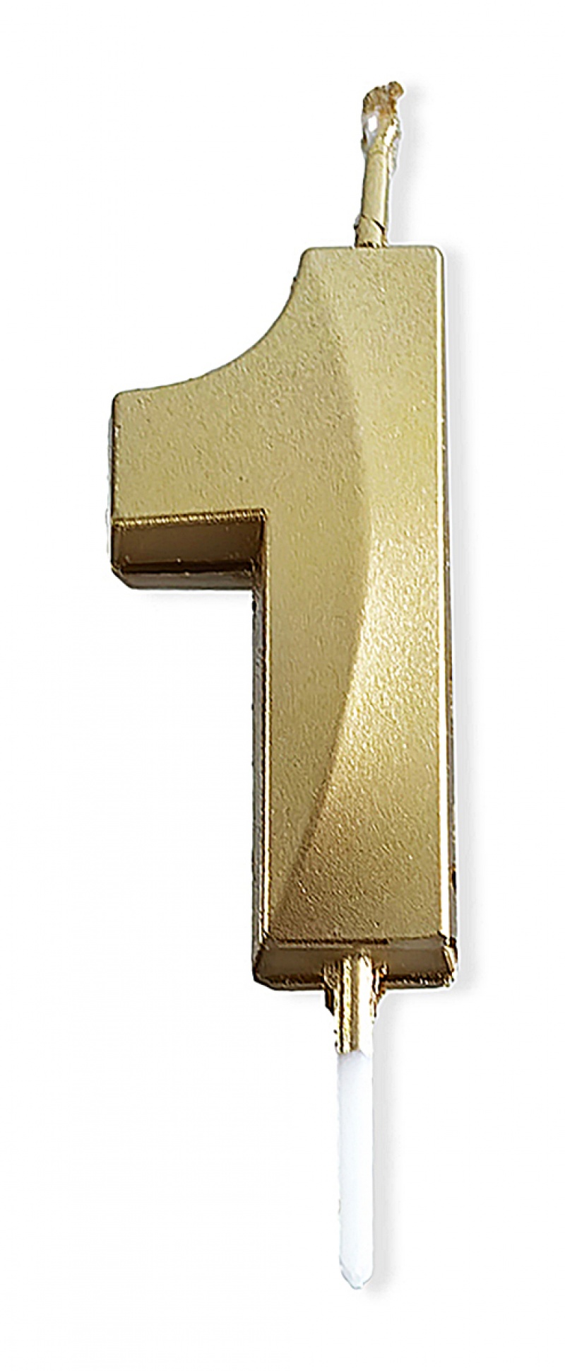 Świeczka PARTY GO, cyfra 1, 4,8cm, złota, Okolicznościowe, Gadżety