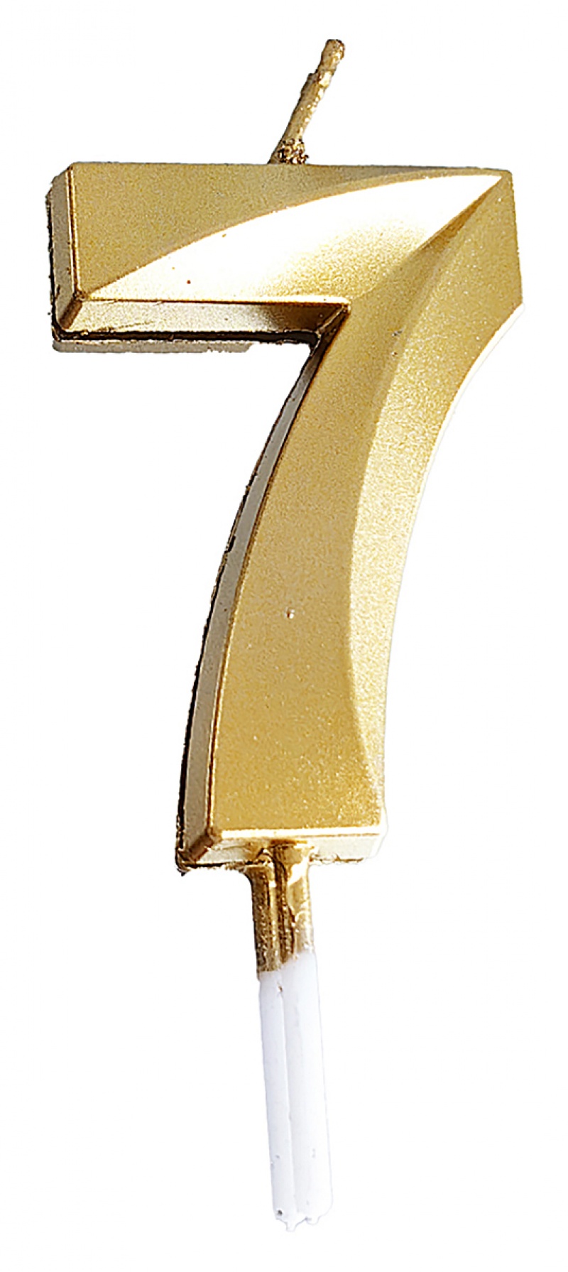 Świeczka PARTY GO, cyfra 7, 4,8cm, złota, Okolicznościowe, Gadżety