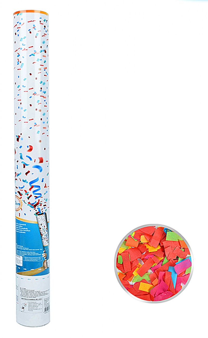 Tuba konfetti PARTY GO, 30cm, 12 szt., mix kolor&oacute;w, Okolicznościowe, Gadżety