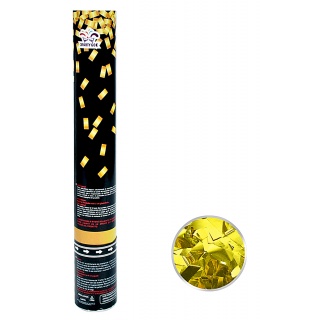 Tuba konfetti PARTY GO, 40cm, 12 szt., złote, Okolicznościowe, Gadżety