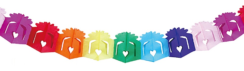 Girlanda papierowa PARTY GO Gift, 3m, mix kolor&oacute;w, Okolicznościowe, Gadżety