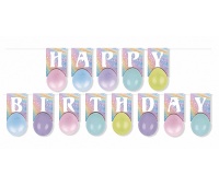 Girlanda PARTY GO Happy Birthday, 3m, mix kolor&oacute;w, Okolicznościowe, Gadżety